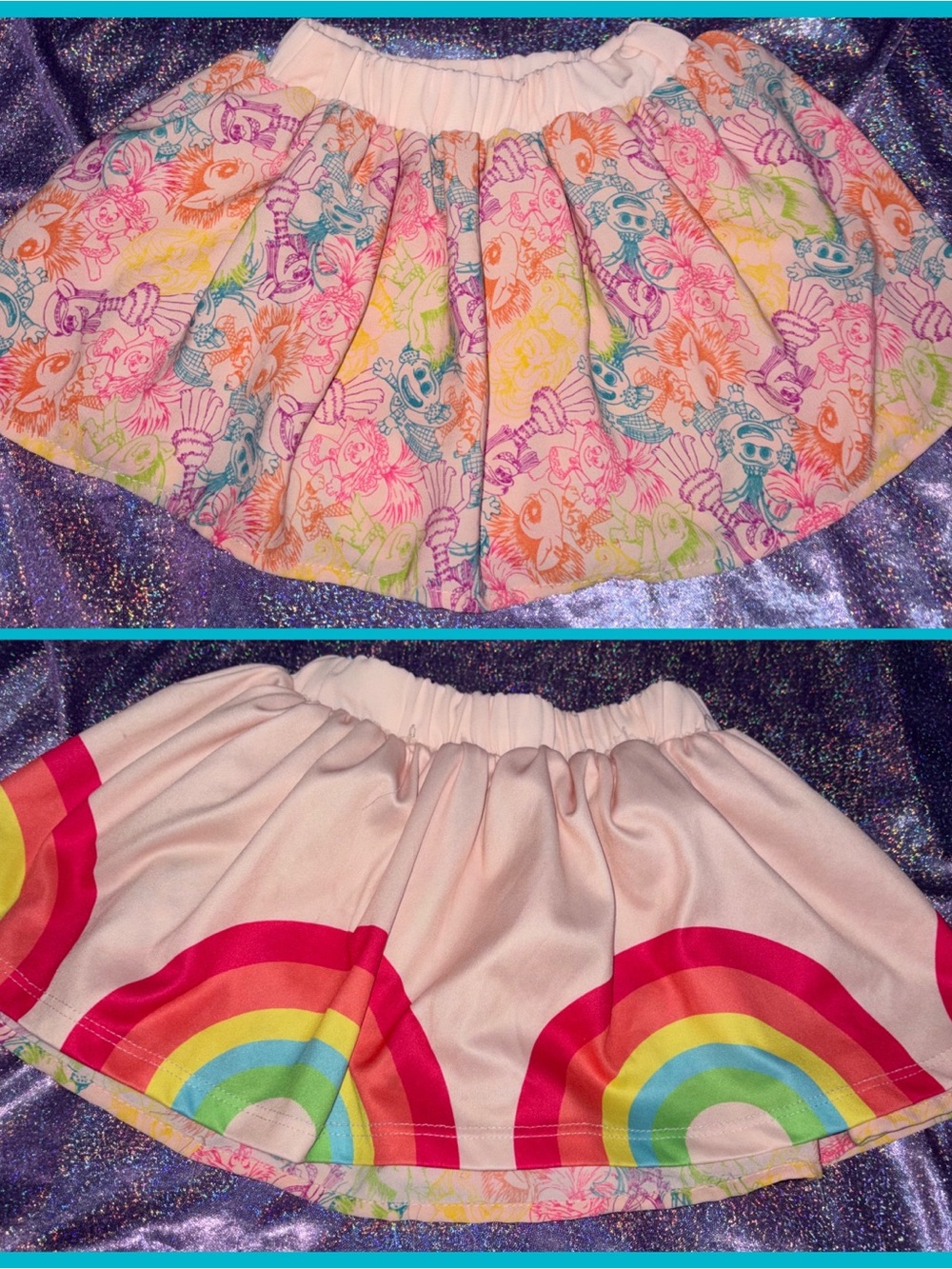Trolls World Tour Reversible Pastel Skirt